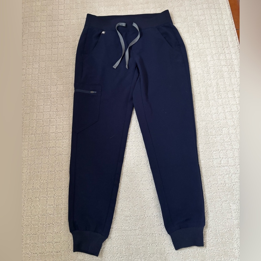 women's Navy Zamora™ - Petite Jogger Scrub Pants - XSMALL